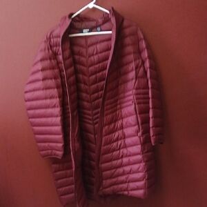 Lands' End Burgundy Puffer Jacket